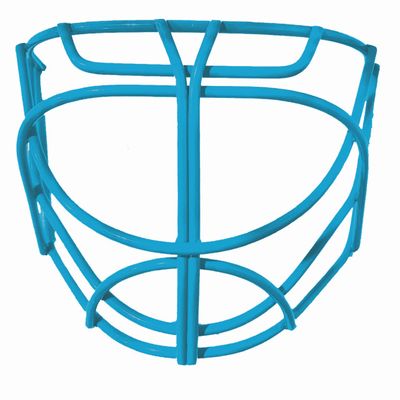 Mix Sports MX10 Pro Cat Eye Hockey Goalie Cage (Non-Certified) for Ice, Inline, Roller, Street & DEK Hockey - Carolina Blue