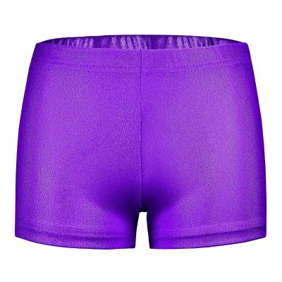 Toddler Girls Glitter Ballet Dance Shorts Bike Short Breathable Playgrounds Gymnastics Spring Winter (Purple, 4-5 Years)