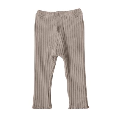 Baby Newborn Infant Girls Boys Cotton Spring Autumn Solid Ribbed Long Pants Leggings Toddler Girls (Khaki, 12-18 Months)