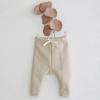 Baby Newborn Infant Girls Boys Cotton Spring Autumn Solid Ribbed Long Pants Leggings Toddler Girls (Khaki, 12-18 Months) view 2