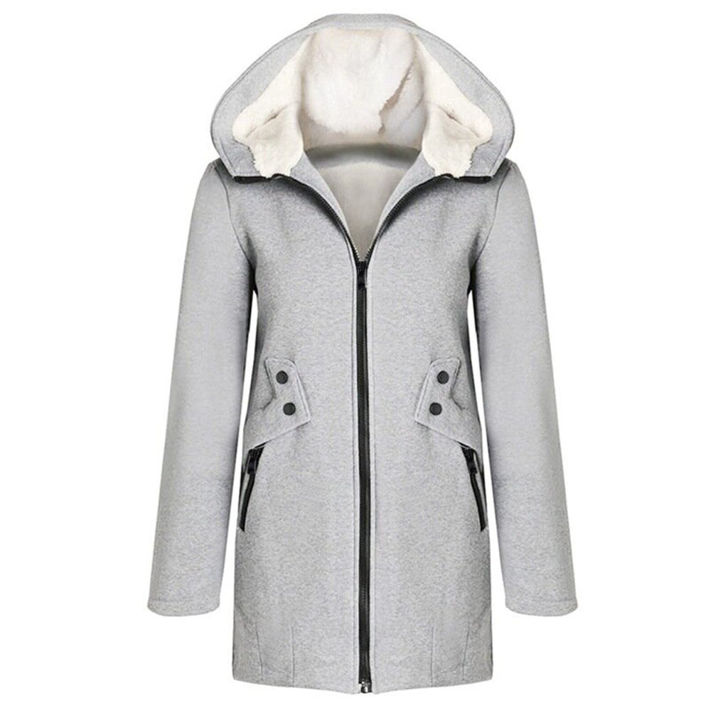 XUNRYAN Teen Girls Sherpa Fleece Hoodie Jackets Faux- Fur Coats Winter Warm Fuzzy Lightweight Slim Overcoats for Petite Women