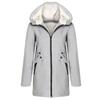 XUNRYAN Teen Girls Sherpa Fleece Hoodie Jackets Faux- Fur Coats Winter Warm Fuzzy Lightweight Slim Overcoats for Petite Women view 1