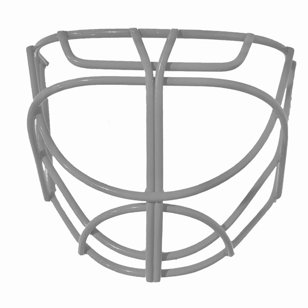 Mix Sports MX10 Pro Cat Eye Hockey Goalie Cage (Non-Certified) for Ice, Inline, Roller, Street & DEK Hockey - Gray