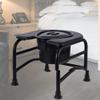 HEBEHO Heavy Duty Camping Toilet, Steel Outdoor Toilet, Portable Toilet, U Toilets with Open Front, Supports 440lbs view 3