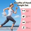 Sportneer Hand Weights for Women, Walking Weights Set 6pcs (1lb, 2lb, 3lb Each) Soft Dumbbells with Hand Strap for Home Workout, Running, Physical Therapy, Aerobics view 2
