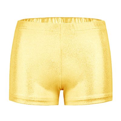 Toddler Girls Glitter Ballet Dance Shorts Bike Short Breathable Playgrounds Gymnastics Spring Winter (Gold, 3-4 Years)