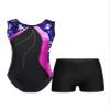 Hansber Kids Girls Sleeveless Leotards Gymnastics with Shorts Ballet Dance Biketard 2 Piece Dance Outfits Hot Pink 5-6 view 1