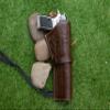 Hulara Leather Western Gun Holster Heritage Rough Rider .Colt SAA Wrangler Single Six Vaquero Cowboy Holsters for 4.75" and 5.5" Barrel Revolvers Heritage Holster view 2