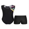 Hansber Kids Girls Sleeveless Leotards Gymnastics with Shorts Ballet Dance Biketard 2 Piece Dance Outfits Yellow 5-6 view 2