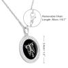 Xray Skeleton Women's Necklace Trendy Pendant Round Funny Gift Personalized for Men Gold Silver view 2