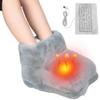 USB Heated Foot Warmer for Men Women Fuzzy Thick Electric Rechargeable Foot Heating Pad Winter Plush Foot Heater Cushion Heat Therapy Ankle Feet Warmer Boots Shoes Office Home Feet Warmer view 1