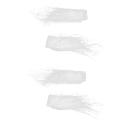 SEWACC Beard Costume Santa Eyebrows 2 Pairs Self-Adhesive Fake Eyebrows White Plush Christmas Costume Accessory Adults Xmas Party Masquerade Supplies