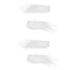 SEWACC Beard Costume Santa Eyebrows 2 Pairs Self-Adhesive Fake Eyebrows White Plush Christmas Costume Accessory Adults Xmas Party Masquerade Supplies view 1