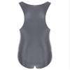 dPois Men's Glossy Oil Tank Tops Slim Fit Wrestling Singlets Bodysuit Leotard Tights Thongs Dark Grey Medium view 4