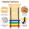 Winartton 12 Belts Bamboo Karate Belt Display Rack, Taekwondo Belt Display Rack Personalized with Stickers, Martial Arts Belt Display, No Assembly Required, Belt Holder for Adult view 3