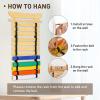 Winartton 12 Belts Bamboo Karate Belt Display Rack, Taekwondo Belt Display Rack Personalized with Stickers, Martial Arts Belt Display, No Assembly Required, Belt Holder for Adult view 4