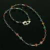 925 Sterling Silver Natural Black Ethiopian Opal Beads Strand Necklace Christmas Gift view 2