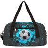 3D Light Wall Football Soccer Pattern Gym Duffle Bag for Kids,Sports Bag for Teens Boys & Girls Small Waterproof Overnight Weekender Carry School Practice Travel Bag view 1