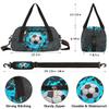 3D Light Wall Football Soccer Pattern Gym Duffle Bag for Kids,Sports Bag for Teens Boys & Girls Small Waterproof Overnight Weekender Carry School Practice Travel Bag view 4
