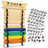 Winartton 10 Belts Bamboo Karate Belt Display Rack Hold, Taekwondo Belt Display with Stickers, Martial Arts Belt Display, No Assembly Required, Belt Holder for Adult view 1