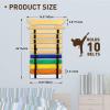 Winartton 10 Belts Bamboo Karate Belt Display Rack Hold, Taekwondo Belt Display with Stickers, Martial Arts Belt Display, No Assembly Required, Belt Holder for Adult view 2