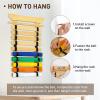 Winartton 10 Belts Bamboo Karate Belt Display Rack Hold, Taekwondo Belt Display with Stickers, Martial Arts Belt Display, No Assembly Required, Belt Holder for Adult view 4
