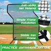 KAIDIDA Baseball Z-Screen Pitching Net 7X7 FT Portable Adjustable Height Softball Batting Training Pitching Protector Equipment for Backyard Sport Field for Adult Youth with Strike Zone view 3