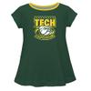 Arkansas Tech Jerry The Bulldog Green Short Sleeve Laurie Top ATU - Soft & Comfy Loose Bottom Scoop Neck Swing Style T Shirt (Infant, Youth & Girls) view 1