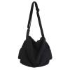 KlaOYer Canvas Messenger Bag Large Hobo Bag Crossbody Shoulder Bag Tote Bag with Pocket for Women and Men (Black 2) view 1
