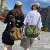 KlaOYer Canvas Messenger Bag Large Hobo Bag Crossbody Shoulder Bag Tote Bag with Pocket for Women and Men (Black 2) view 2