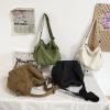 KlaOYer Canvas Messenger Bag Large Hobo Bag Crossbody Shoulder Bag Tote Bag with Pocket for Women and Men (Black 2) view 3