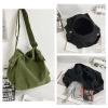 KlaOYer Canvas Messenger Bag Large Hobo Bag Crossbody Shoulder Bag Tote Bag with Pocket for Women and Men (Black 2) view 4