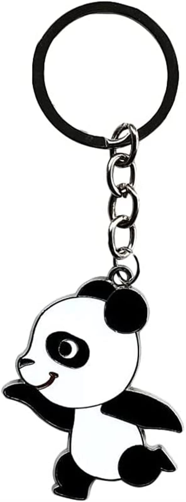 CFLNYC Panda Charm Keychain, Cute Cartoon Key Ring Pendant Panda Lovers Jewelry for Friends Girls Christmas Birthday Gift (Color : Black Running, Size : 4.3")