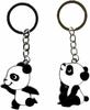CFLNYC Panda Charm Keychain, Cute Cartoon Key Ring Pendant Panda Lovers Jewelry for Friends Girls Christmas Birthday Gift (Color : Black Running, Size : 4.3") view 2