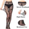 Coosalola Women's Skull fishnet tights, Fishnet Stockings Patterned Tights, Thigh-High Black Socks, Lace Leggings Pantyhose, Halloween tights view 2