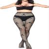 Coosalola Women's Skull fishnet tights, Fishnet Stockings Patterned Tights, Thigh-High Black Socks, Lace Leggings Pantyhose, Halloween tights view 3