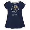 Arkansas Fort Smith UAFS Lions Short Sleeve Navy Top with School Logo and Name - Soft & Comfy Loose Bottom Scoop Neck Swing Style T Shirt (Infant, Youth & Girls) view 1