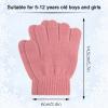 ONESING 5 Pairs Winter Kids Gloves - Knit, Stretchy, Solid Finger for Boys and Girls view 2