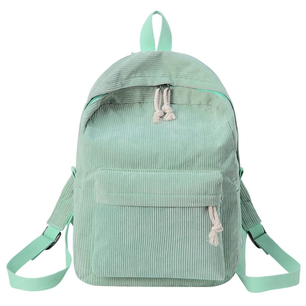 Fuvtory Kawaii Cute Cat Fuzzy Backpack Rucksack Daypack School Teen Girls Children Women (plain green)