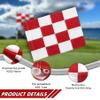 KINGTOP Checkered Golf Flag 20x14 Inch  Tube Inserted, 420D Nylon  Standard Putting Green Flags for Backyard Practice, Golf Courses, Country Club, Mixed Colors, 4-Pack view 2