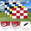 KINGTOP Checkered Golf Flag 20x14 Inch  Tube Inserted, 420D Nylon  Standard Putting Green Flags for Backyard Practice, Golf Courses, Country Club, Mixed Colors, 4-Pack view 3