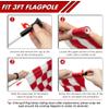 KINGTOP Checkered Golf Flag 20x14 Inch  Tube Inserted, 420D Nylon  Standard Putting Green Flags for Backyard Practice, Golf Courses, Country Club, Mixed Colors, 4-Pack view 4