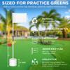 KINGTOP Miniature Golf Flagstick, Practice Putting Green Flags for Yard, Chipping Golf Pin Flag Hole Cup Set, Portable 2-Section Design, Blank White Flags, 3ft Flagpole, Indoor | Outdoor, 4-Pack view 2
