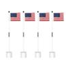 KINGTOP American Golf Flagstick Mini, Double-Side USA Golf Flag, Practice Putting Green Flags for Yard, Chipping Golf Pin Flag Hole Cup Kit, Portable 2-Section Design All 3 Feet, Gift Idea, 4-Pack view 1