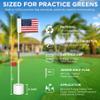 KINGTOP American Golf Flagstick Mini, Double-Side USA Golf Flag, Practice Putting Green Flags for Yard, Chipping Golf Pin Flag Hole Cup Kit, Portable 2-Section Design All 3 Feet, Gift Idea, 4-Pack view 2