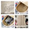 Fuvtory Kawaii Cute Cat Fuzzy Backpack Rucksack Daypack School Teen Girls Children Women (Cat face blue) view 4