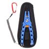 LUYILA Fishing Pliers Aluminum Braid Cutters Split Ring Pliers Hook Remover Fish Holder with Sheath and Lanyard (Color : Blue) view 3