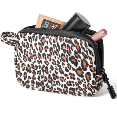 SafeDelux Smell Proof Bag, 6.7"x4.7" Smell Proof Container with Activated Carbon Fiber Liner, Odorless Airtight Travel Organizer & Stylish Gifts for Women