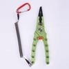 LUYILA Fishing Pliers Aluminum Braid Cutters Split Ring Pliers Hook Remover Fish Holder with Sheath and Lanyard (Color : Green) view 1