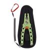 LUYILA Fishing Pliers Aluminum Braid Cutters Split Ring Pliers Hook Remover Fish Holder with Sheath and Lanyard (Color : Green) view 3